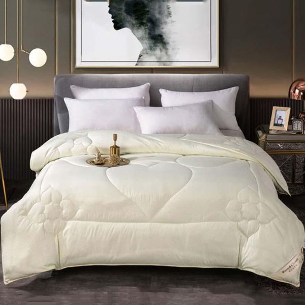 

four seasons universal quilt for winter /summer single double quilts heart printed warm duvet thicken comforter bedding home comforters & se