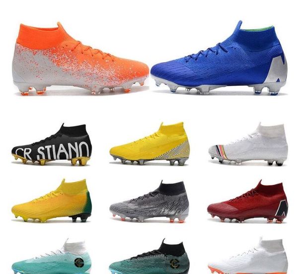 

mens mercurial superfly vi 360 elite ronaldo fg cr soccer shoes chaussures football boots high ankle soccer cleats