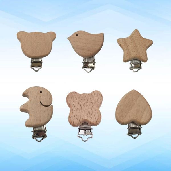 

pacifiers# 6pcs baby pacifier clip beads teether molars accessories for