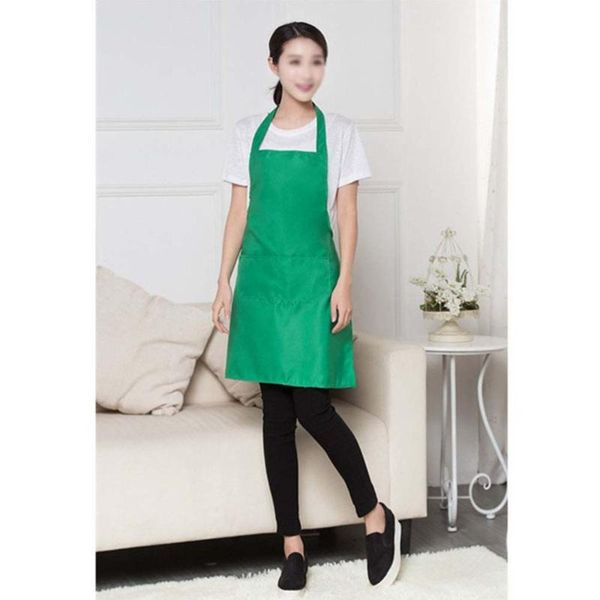 

pcs pure color neck strap bib apron waterproof restaurant and home kitchen 60x70cm (green) aprons