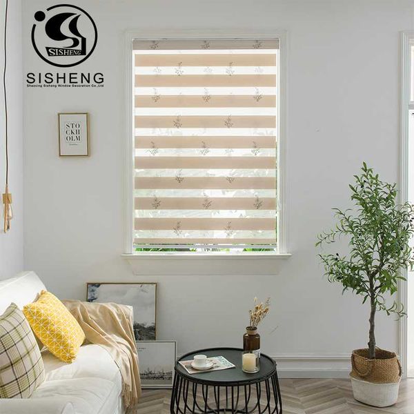 

blinds various embroidery zebra made to measure size electirc mechanical roller
