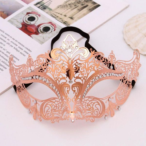 Altre forniture per feste per eventi 2021 Costume sexy Ball Rose Golden Mask For Woman Mystery Cosplay Girl all'ingrosso