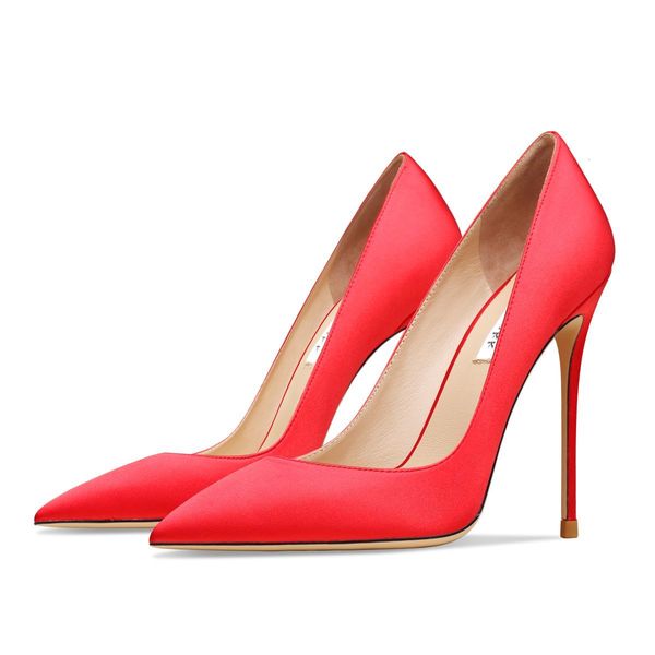 

dress shoes seda vermelha novo outono sapatos femininos de salto alto bombas dedo do pÃ© apontado escritÃ³rio stiletto festa xt0f, Black