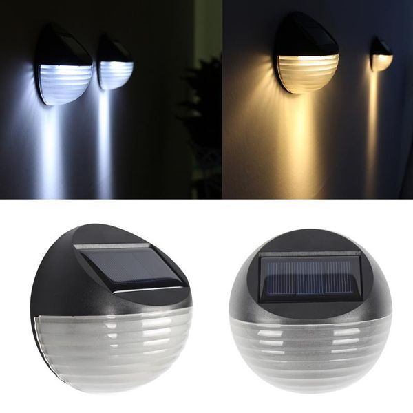 Solarlampen 6 LED Outdoor Garten Landschaftslicht Wasserdichte Wandstufe Innenhof Korridor Terrassentür Zaun Schuppen Dekor