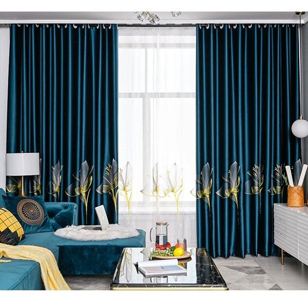 

imperial concubine section impression lily embroidered curtain full shading bedroom living room finished light luxury & drapes