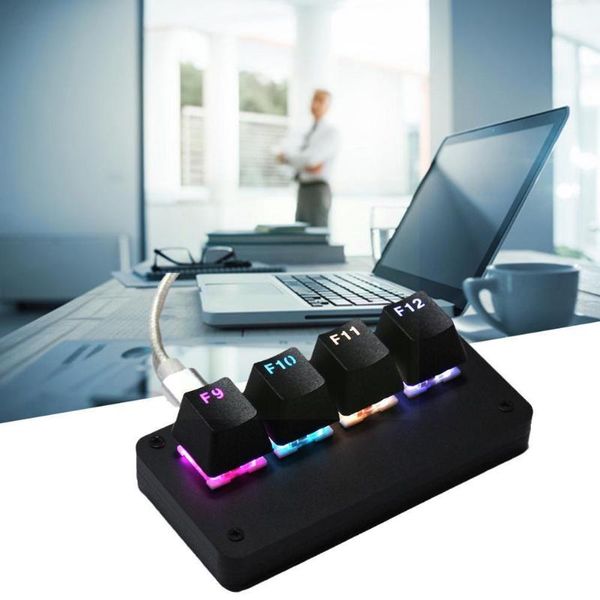 

keyboards 4key mini type c macro programming keypad led keyboard software by poshop mechanical for gaming setting outemu b0p0