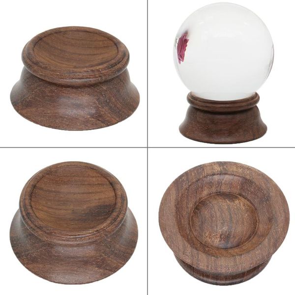 

novelty items wood display stand for crystal glass lens ball large divination pography lensball base 60mm 70mm 80mm big magic sphere holder