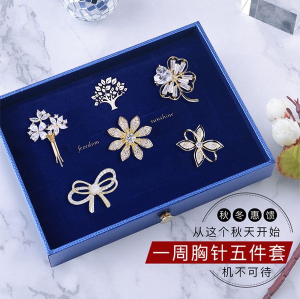 

halloween gift korean acrylic bow brooch set atmospheric brooch pin ins flower girl, Black