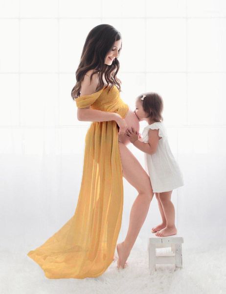 

couples maternity dress pography lace props maxi gown fancy shooting po summer pregnant1, White