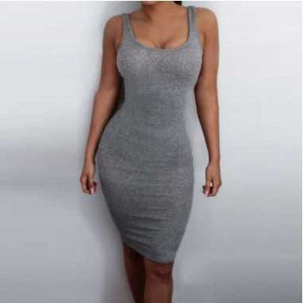 

women's sleeveless tight dress open back skirt, Black;gray