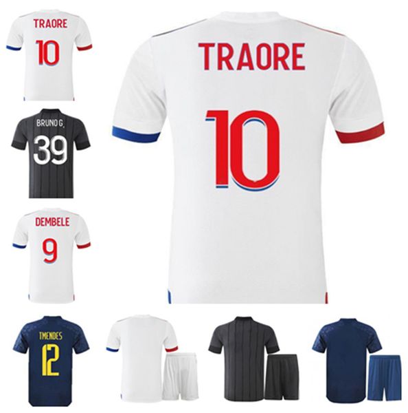 

soccer jersey20/2memphis aouar dembele kadewere dubois cherki bruno g. 20/21 home away high-qualityfans + children's suit, Black;yellow