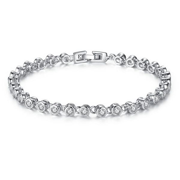 

cuff mom round zircon bracelet fashion birthday gift ladies for, White