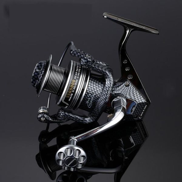 

baitcasting reels snake water resistant left/right handle metal wheel carbon with larger spool spinning fishing reel