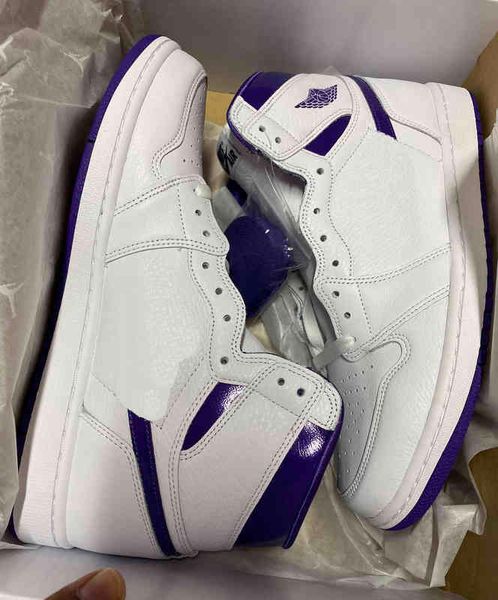 

2022 authentic 1 og wmns court purple man athletic shoes cd0461-151 white retro sport sneakers with box