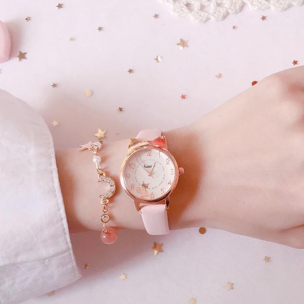 

children and primary school students watch girl lovely princess mechanical fall proof electronic pointer type student waterproof, Slivery;brown