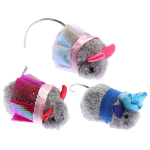 

cat toys 3pcs false bite pet festival gift plush with dress