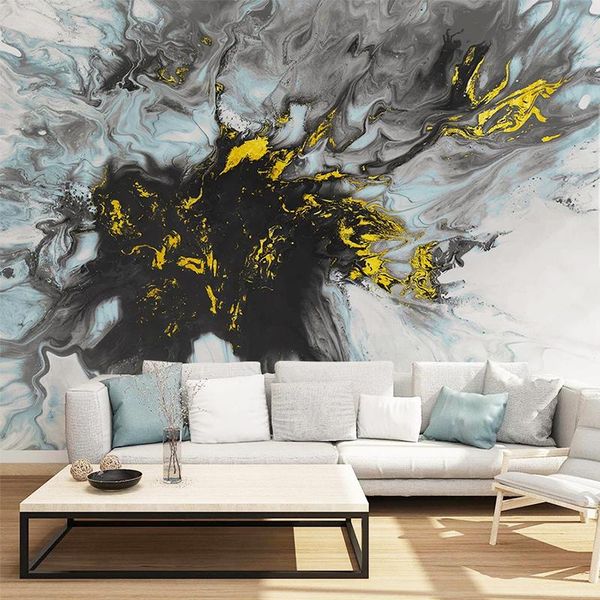 

wallpapers modern abstract wallpaper 3d chinese style art ink gold foil po murals living room tv study creative home decor wall covering