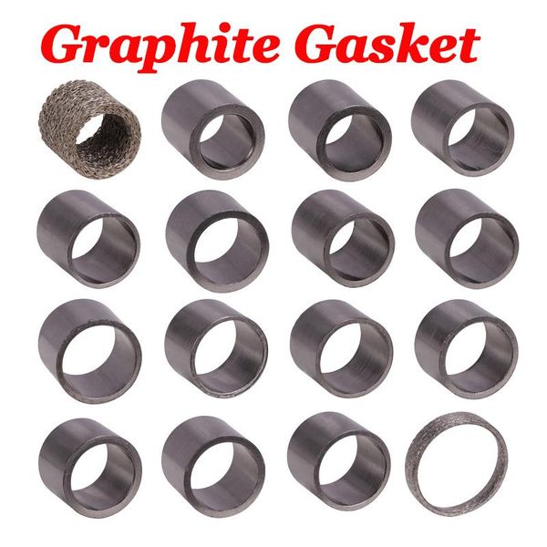 

motorcycle exhaust system 30 35 38 39 40 41 42 43 45 46 48 50 60mm auto pipe graphite gasket to muffler seal ring
