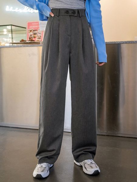 

dazy solid straight leg pants l04h#, Black;white