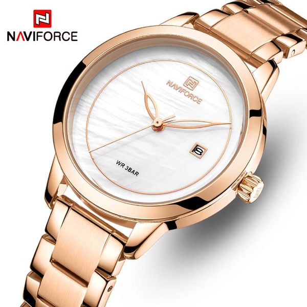 

wristwatches naviforce watch women simple quartz lady waterproof wristwatch female fashion casual watches girl clock reloj muje, Slivery;brown