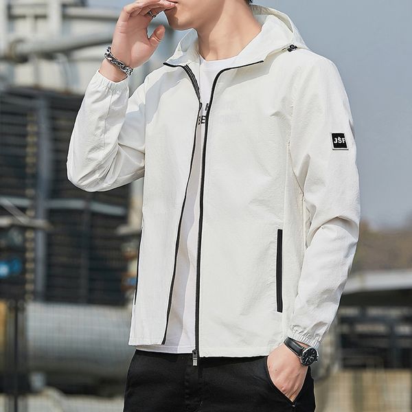 

clothes sunscreen men's oversize windbreaker, Black;brown