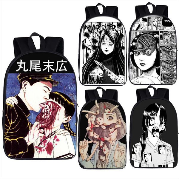 

japanese horror manga backpack women men rucksack school bags shintaro kago junji itou backpacks for teenage girls boy book