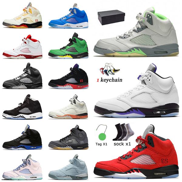 

5s trainers jumpman 5s mens women concord easter basketball shoes v green bean white oreo sail raging bull bluebird fire red unc off athleti