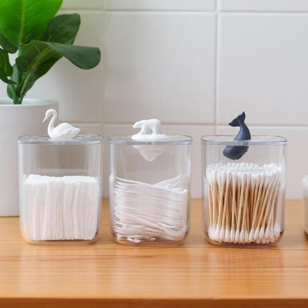 

eyebrow tools & stencils stable dustproof cotton swabs storage box jewelry holder cosmetic container for indoor