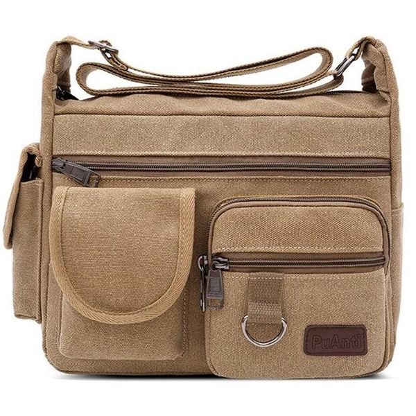

waist bags canvas messenger bag for men vintage water resistant waxed crossbody briefcase padded shoulder male handbag