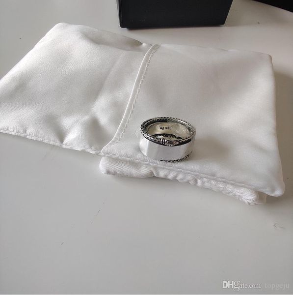 

s925 sterling silver ring retro personalized animal shape snake striped ring personality trend wild ring couple hip hop rings