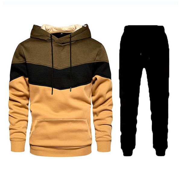 

men's hoodies & sweatshirts men patchwork 2021 autumn casual hoodie male thick hip hop streetwear hooded pullover clothing, Black