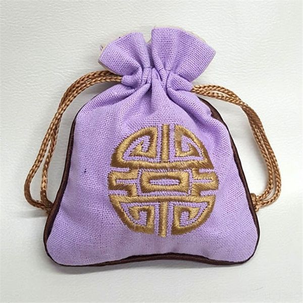 

ARf thickened cotton buddha pearl gift packaging boxes linen with drawstring mouth brocade stationerybuddha jewelry boxes pearlblessing bag, Black;white