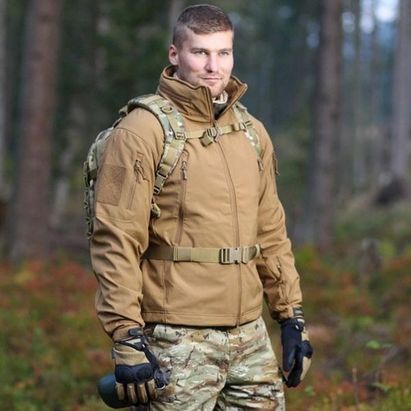

men's jackets men military fleece jacket camouflage coat waterproof soft shell clothing multicam windbreaker winter, Black;brown