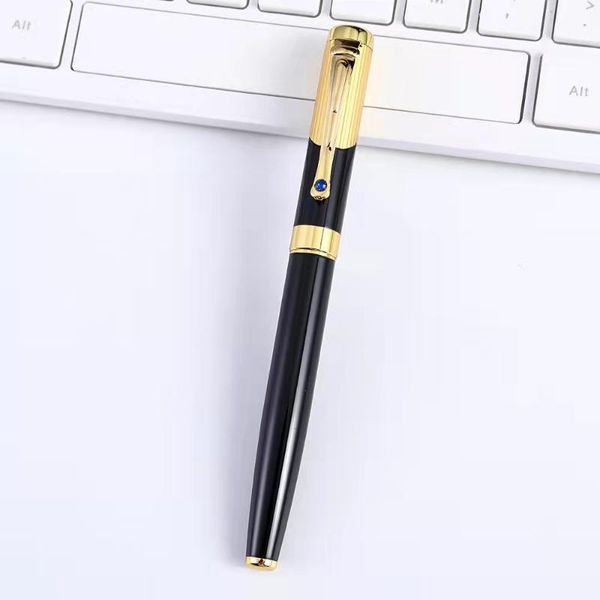 

fountain pens 1pcs high-end business signature ink pen carbon black and gold luxury metal school office supplies caneta
