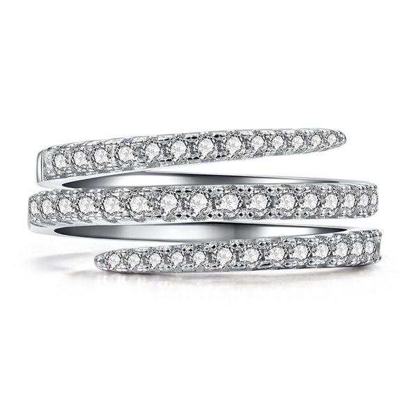 

three circle design clear aaa cubic zirconia rings for women party jewelry, Silver