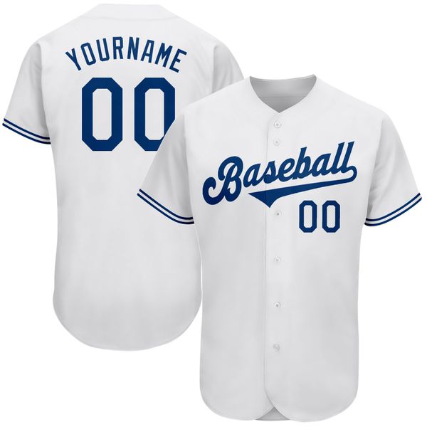 

custom white royal-4545 authentic baseball jersey, Blue;black