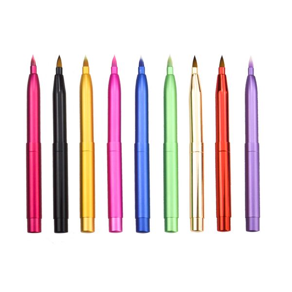 

telescopic lip brush portable metal handle beauty brush makeup tool