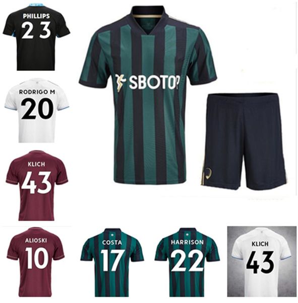 

soccer jersey2021eeds 2021koch costa alioski phillips bamford men +kids sockstraining football shirt uniform, Black;yellow