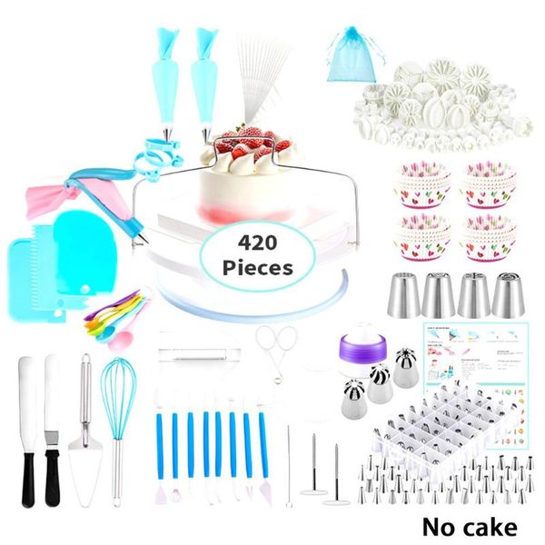 

various styles of pastry nozzles cake decorating tools converter cream bag turntable scraper icing confectionery baking sets &