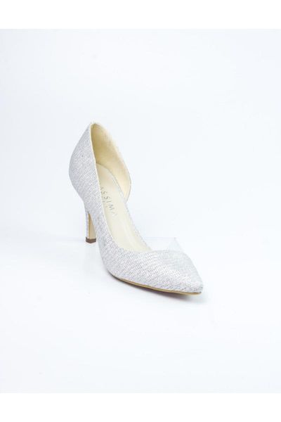 

women's silver lurex stiletto shoes dress, Black