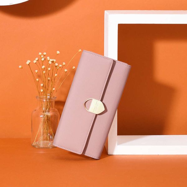 

2021 popularweichen new lady's wallet fashion handbag buckle mobile wallet long forever young wallet