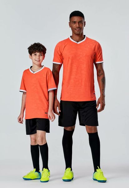 

#035 football uniform men+kids soccer jersey printing team custom track and field sports short-sleeved shirt, Black;yellow