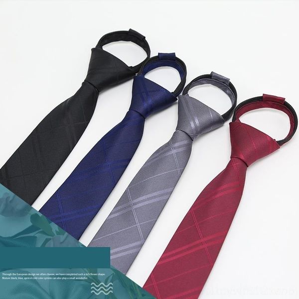 

qstg men's suit easy to pull neck ties tie suit zipper zipper lazy easy to pull 6cm, Blue;purple