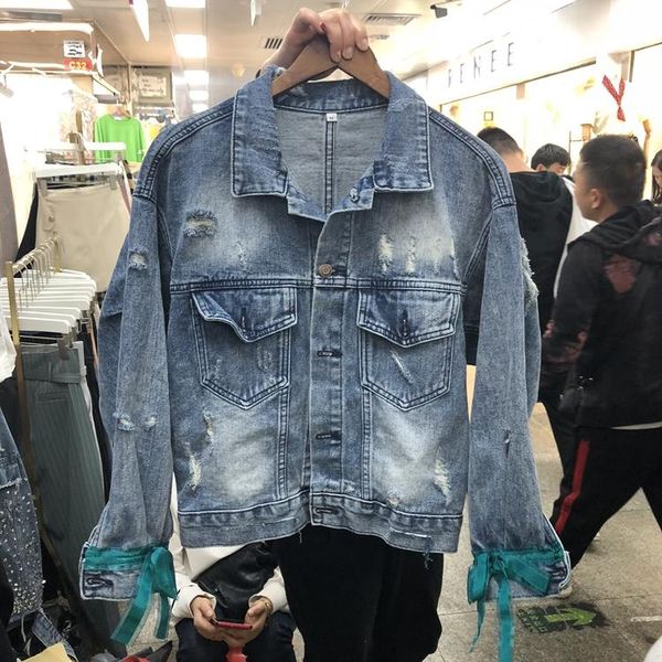 

women's jackets women floral embroidery denim jacket 2021 summer ladys broken hole long sleeve slim short jeans outerwear, Black;brown