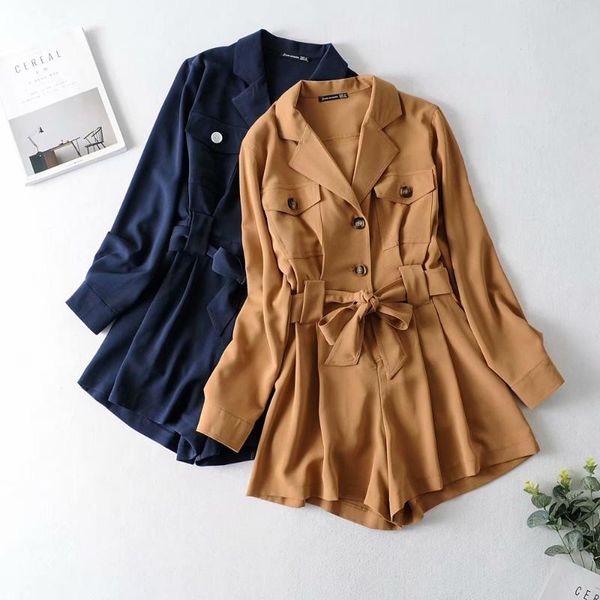 

women's jumpsuits & rompers women spring summer long sleeve overalls high waist siames ladies short pants famale hip hop cargo suit jum, Black;white