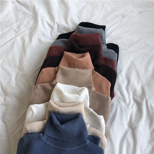 

women's sweaters women 2021autumn winter korean slim pullover knitted sweater jumper soft warm pull femme, White;black