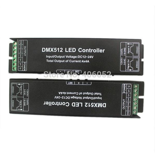 

controllers 3 channel 12a 4 16a led rgb/rgbw digital display controller dmx 512 decoder dc12v-24v for rgb rgbw light