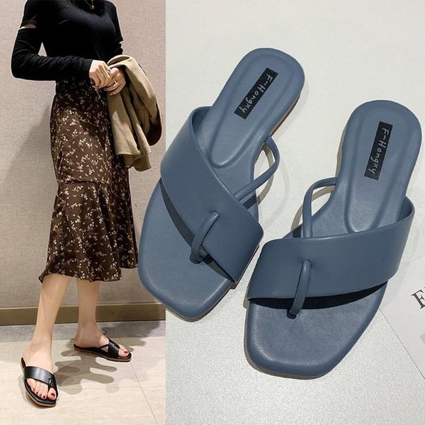 

summer women beach slippers wear orthopedic gladiator flip flops flat bottom breathable lightweight, Black