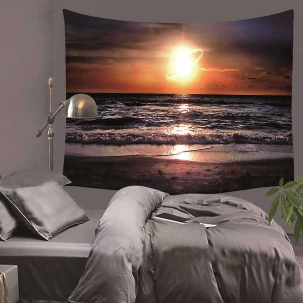 

tapestries sun moon macrame wall tapestry forest hanging beach mat polyester blanket picnic tablecloth