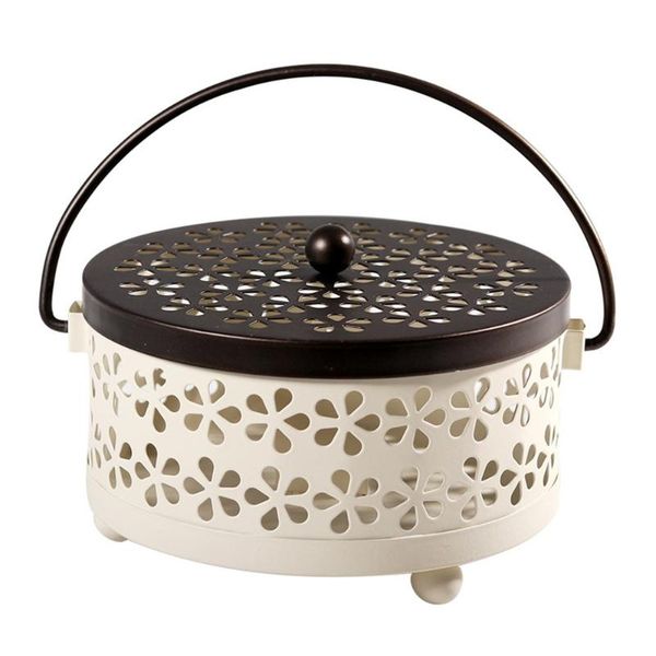 

fragrance lamps 1pc anti-scald mosquito coil box hollowed-out plate with cover